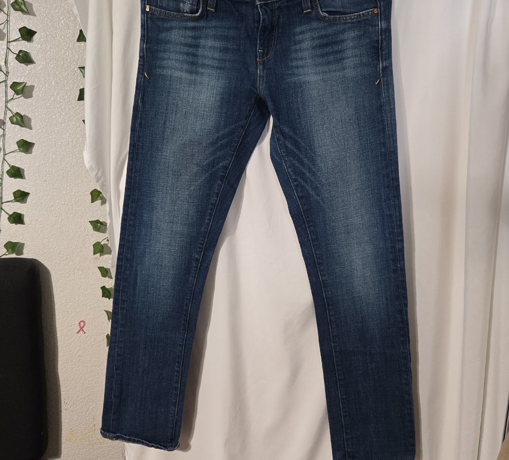 Pilcro and the Letterpress Mid-Blue Straight Jeans